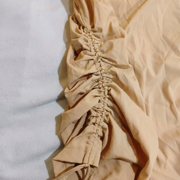 Fashion Nova Asymmetrical Tan Skirt with Drawstring - Picture 3 of 11